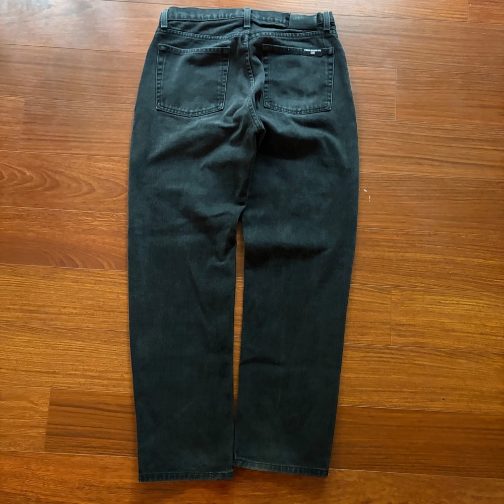 RALPH LAUREN RL POLO JEANS CO. Vintage 32x30 Faded 90's Black Baggy Denim Jeans
